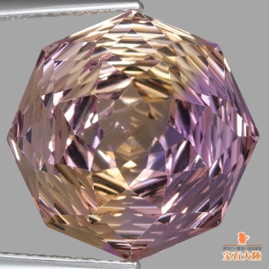 天然アメトリン 14.47ct 【カスタムローズ】 ボリビア 16mm