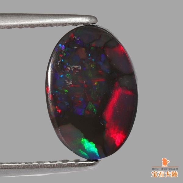 天然ブラックオパール 0.84ct【マルチカラー遊色】黒生地