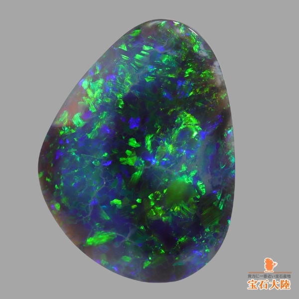 天然ブラックオパール 4.52ct 【ブルーグリーン美遊色】ライトニングリッジ