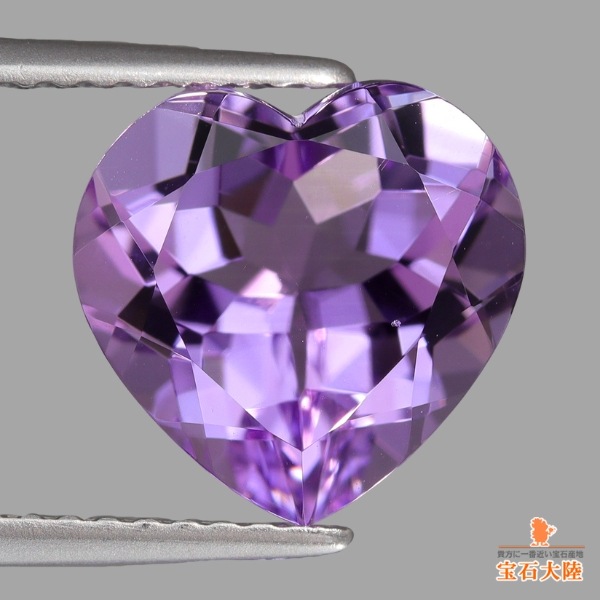 天然アメシスト 3.14ct【ハートシェイプ】ブラジル　