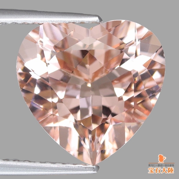天然モルガナイト 5.25ct 【オレンジピンク】ハート マダガスカル