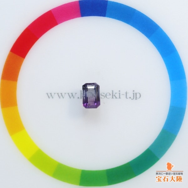 天然スピネル 0.99ct 【パープルバイカラー】 タンザニア