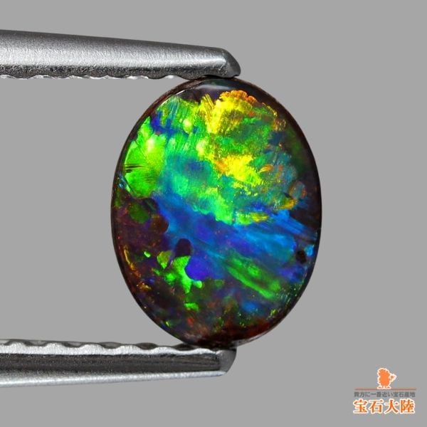 天然ボルダーオパール 0.61ct 【ブルーマルチ遊色】オーストラリア