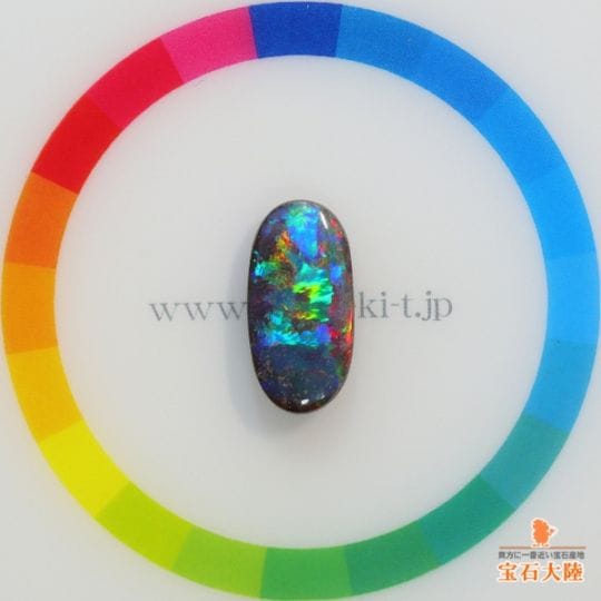 天然ボルダーオパール 4.74ct 【メタリック】極彩美遊色