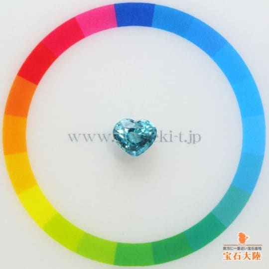 天然ジルコン 2.80ct 【煌めくブルー】ハート カンボジア