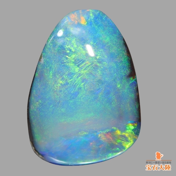 天然ボルダーオパール 3.87ct 【グリーンブルー遊色】オーストラリア