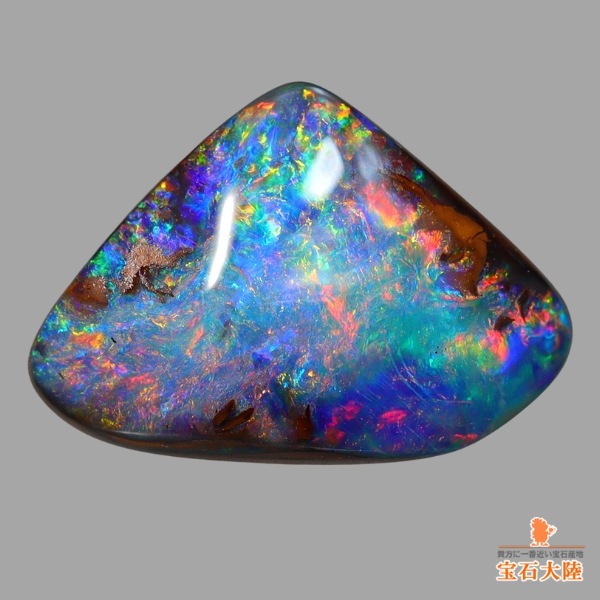 天然ボルダーオパール 3.76ct 【レッドマルチ美遊色】オーストラリア