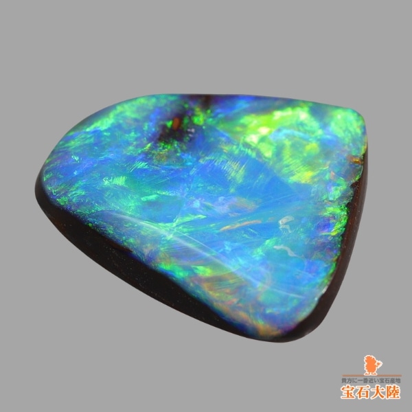 天然ボルダーオパール 3.33ct 【ブルーグリーン遊色】オーストラリア