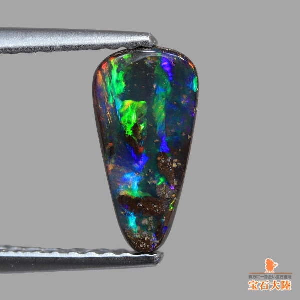 天然ボルダーオパール 0.67ct 【マルチカラー遊色】オーストラリア