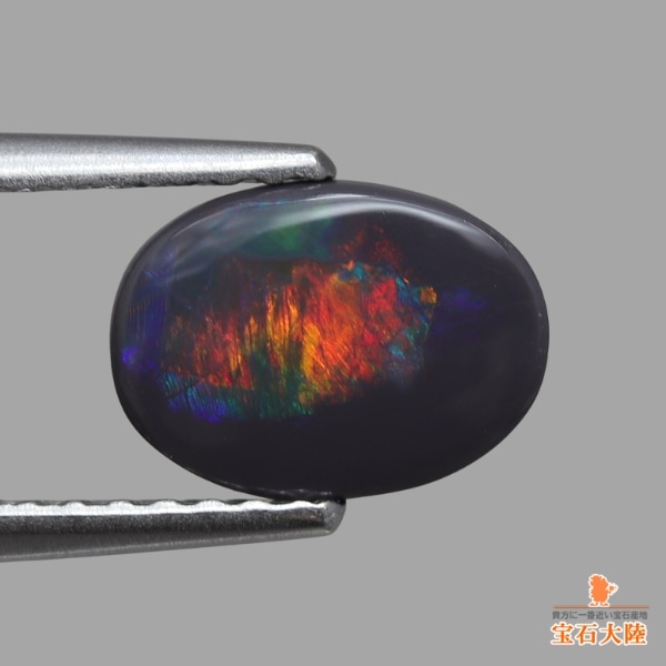 天然ブラックオパール 0.84ct【ユニークレッド】ライトニングリッジ