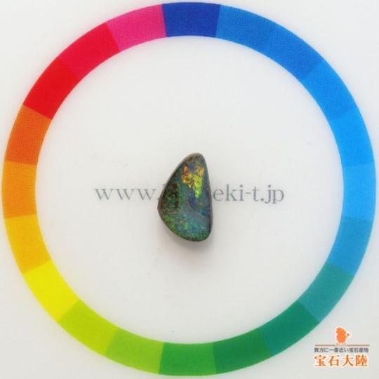 ♥　天然石（ボルダーオパール）のピクチャーストーン✨✨ 天然ボルダーオパール 1.86ct 【グリーン遊色】オーストラリア