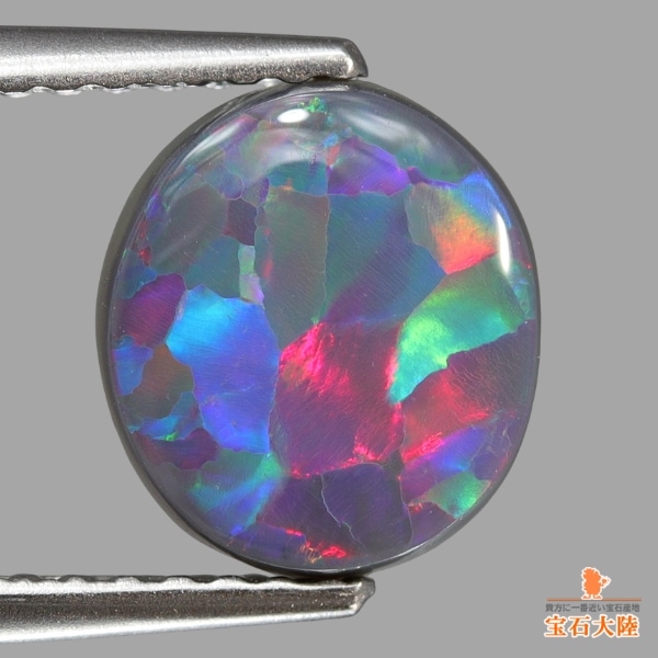 天然ブラックオパール 1.24ct 【魅惑の美遊色】ライトニングリッジ