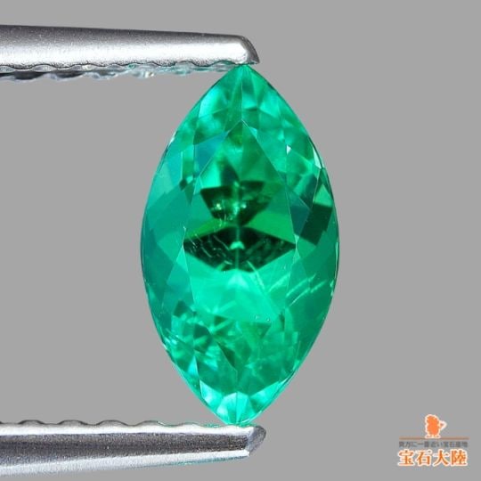 天然エメラルド 0.56ct 【爽やかグリーン】マーキス コロンビア