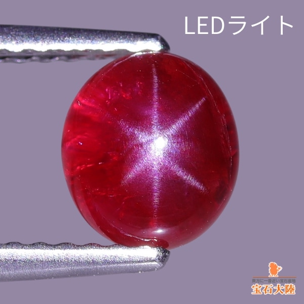 天然ルビー 1.70ct 【六条スター】 ミャンマー
