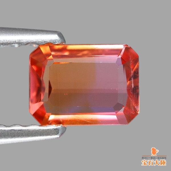 天然バイカラーサファイア 0.46ct 【オレンジ&パープリッシュピンク