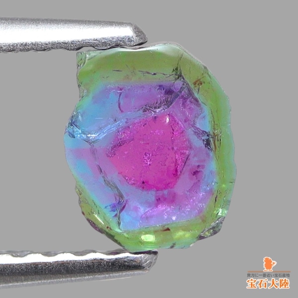 天然トリカラートルマリン 0.48ct 【パライバ】 スライス ブラジル 