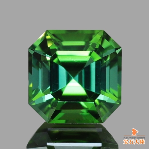 天然トルマリン 0.74ct 【美彩色・アッシャーカット】 ゴルコンダ