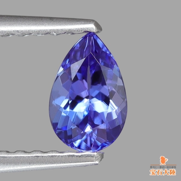 天然タンザナイト 0.48ct【パープリシュブルー】ペアシェイプ