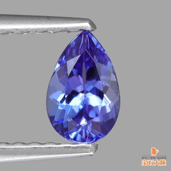 天然タンザナイト 0.48ct【パープリシュブルー】ペアシェイプ