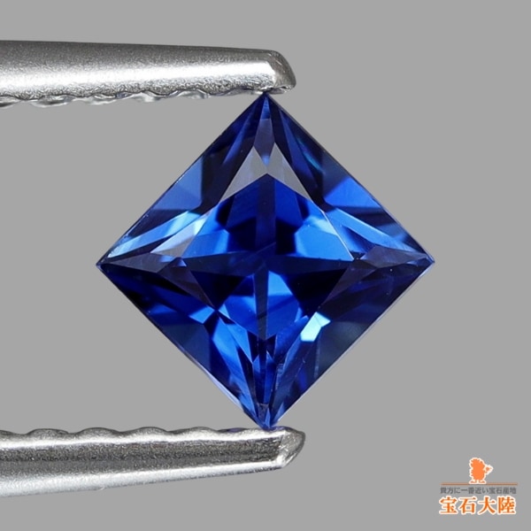 天然サファイア 0.40ct 【ブルー&プリンセス】スリランカ 
