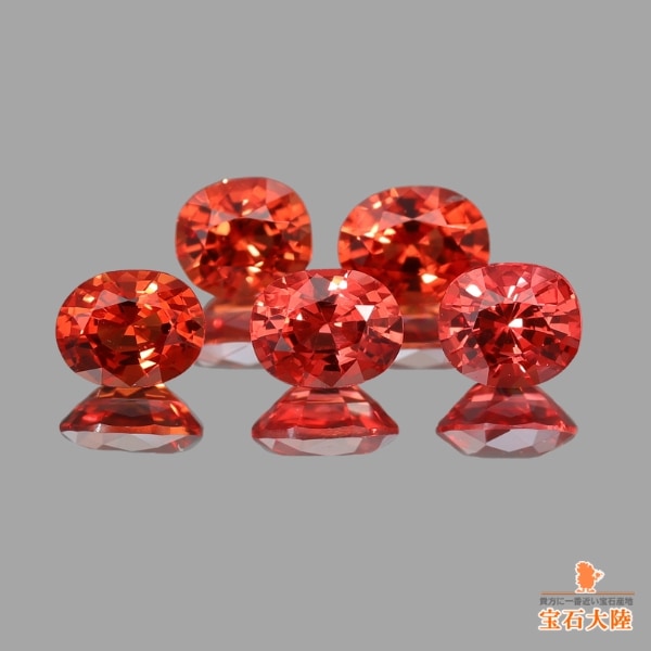 3.5×2.7ｍｍ前後◇天然スピネル【レディッシュオレンジ】 ベトナム 