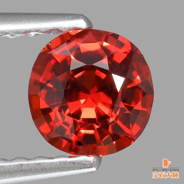 ブラウニッシュレッドの12面体結晶ガーネット(特大サイズ)ポリッシュ 天然スピネル 0.57ct 【オレンジニッシュレッド】ベトナム