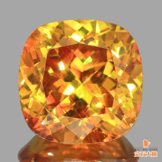 天然スファレライト 4.93ct 【輝くクッションカット】9ｍｍ スペイン