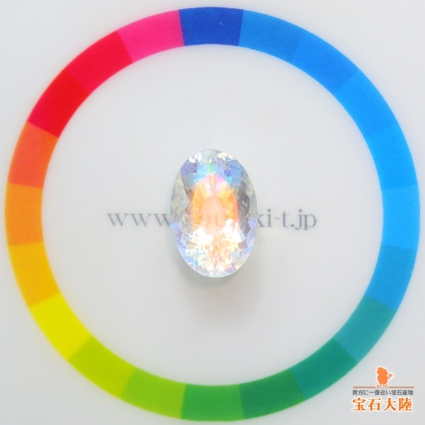 りり幻想的なオーロラシラー★アンデシンラブラドライト★ 天然アンデシンラブラドライト 6.22ct 【レインボー・美品】マダガスカル