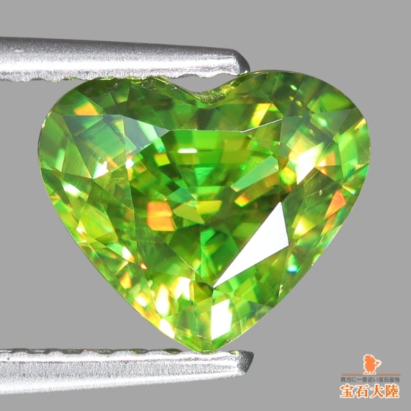 天然スフェーン 1.68ct 【煌めくハート】 マダガスカル