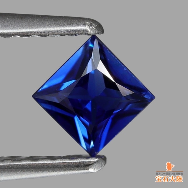 天然サファイア 0.39ct 【ブルー&プリンセス】スリランカ 