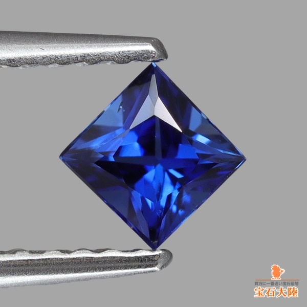 天然サファイア 0.41ct 【ブルー&プリンセス】スリランカ
