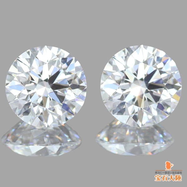 天然ダイヤモンド 0.274/0.277ct 【D FL 3EX H＆C TYPEⅡA】ペア  GIA・中宝鑑定書付