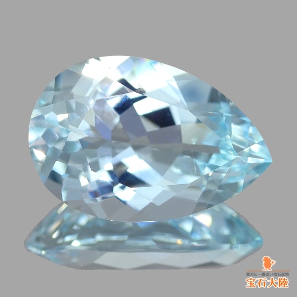 天然アクアマリン 2.42ct 【アクアブルー】 ペアシェイプ