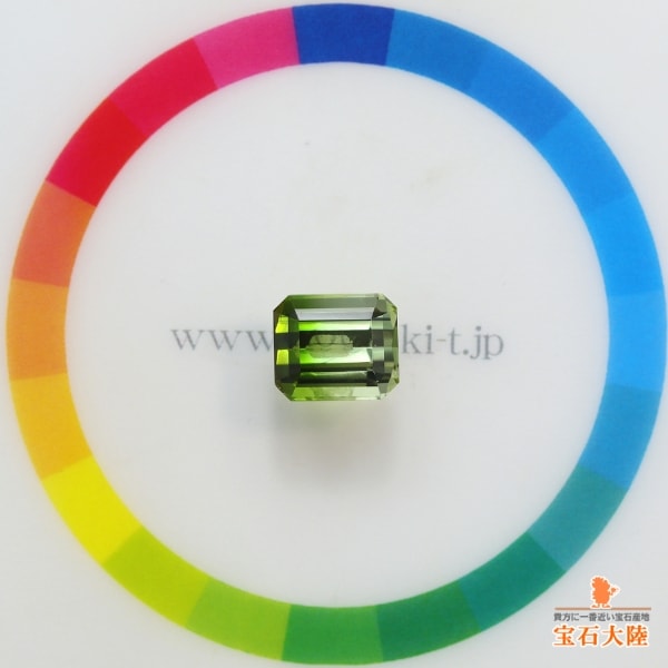 天然バイカラートルマリン 3.55ct 【グリーンティーカラー】アフガニスタン
