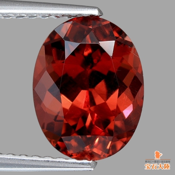 天然ロードライトガーネット 3.33ct 【ブラウニッシュレッド】 タンザニア