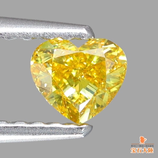 天然イエローダイヤモンド 0.40ct 【FANCY VIVID YELLOW  SI1 】GIA
