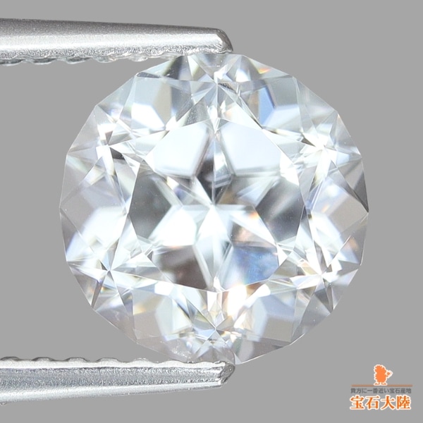 天然ジルコン 3.32ct 【極輝ホワイト】カスタムカット