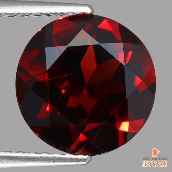 天然ガーネット 3.92ct 【濃厚レッド】10mmラウンド 成分3種混合