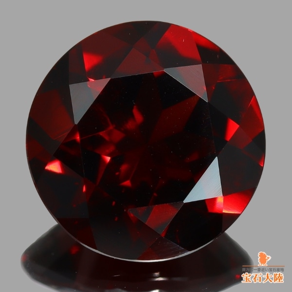 天然ガーネット 3.92ct 【濃厚レッド】10mmラウンド 成分3種混合