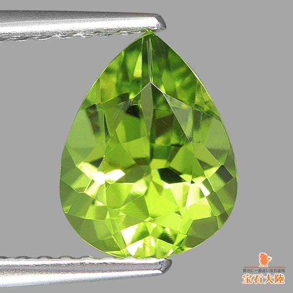 天然ペリドット 1.81ct 【オリーブグリーン】ペアシェイプ