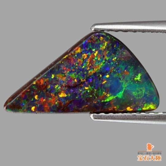 天然ボルダーオパール 3.02ct【レッド&グリーン】オーストラリア