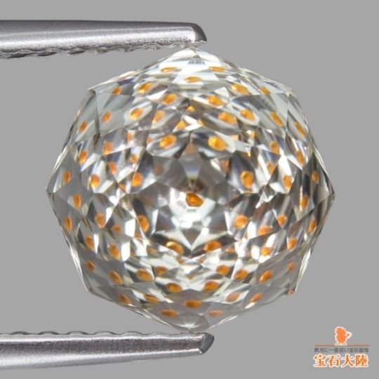 天然ガーネットインクォーツ 2.62ct 【万華鏡】カスタムカット