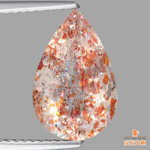 天然サンストーン 3.71ct 【タンザニア】 ペアシェイプ