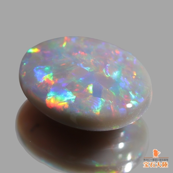 天然ブラックオパール 1.82ct 【マルチ遊色】 ライトニグリッジ