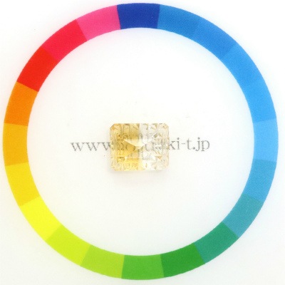 天然バイカラークォーツ 3.14ct 【甲州貴石切子】 シトリン ◇コレマ品