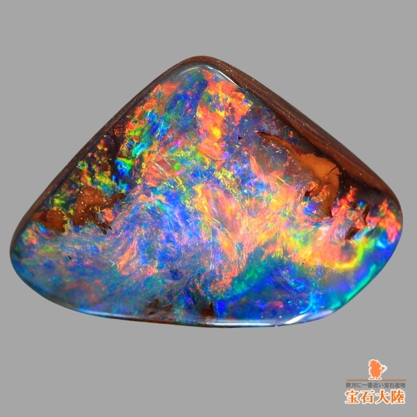 天然ボルダーオパール 3.76ct 【レッドマルチ美遊色】オーストラリア