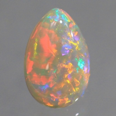 天然オパール 1.29ct 【オレンジレッド美遊色】 ライトニングリッジ