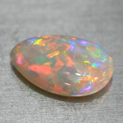 天然オパール 1.29ct 【オレンジレッド美遊色】 ライトニングリッジ