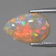 天然オパール 1.29ct 【オレンジレッド美遊色】 ライトニングリッジ