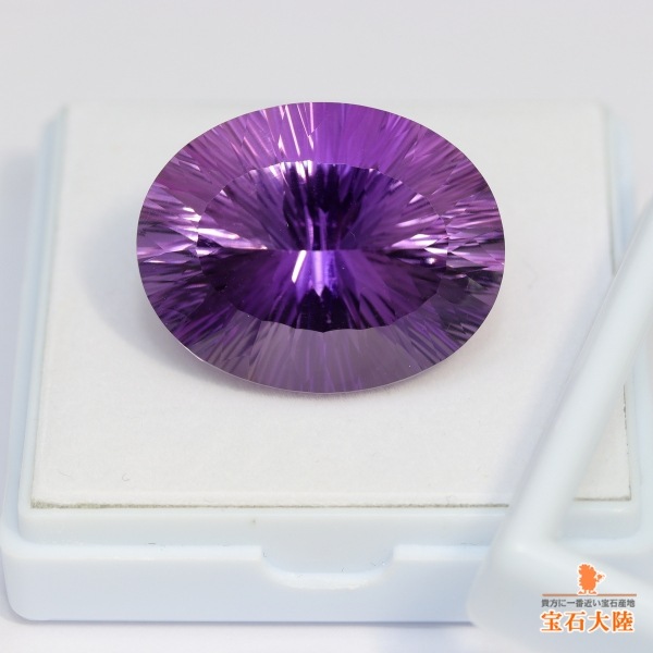 天然アメシスト 49.19ct 【コンケーブカット】 大粒 ブラジル